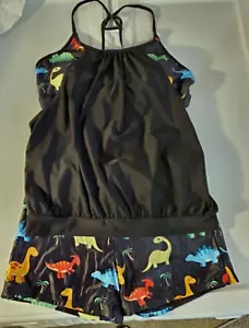 NWT Holipick Dinosaur Print 2 pc Swimsuit Size 16W - Picture 1 of 6