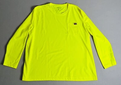 Camisa Dickies Hombre Talla 3XL Amarillo Neón Ropa de Trabajo Manga Larga Poliéster En muy buena condición 0883 Foto 1 de 4