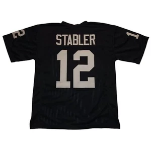 Ken Stabler UNSIGNED CUSTOM Sewn Stitched Black Jersey - M to 3XL - Picture 1 of 2