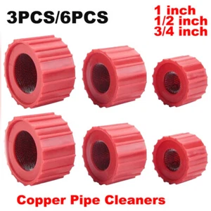 6PCS/3PCS Copper Pipe Cleaners, Handy Sized Plumber, Tube Cleaning Brush for Cop - Picture 1 of 12
