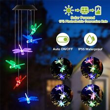 Outdoor LED Solar Powered Wind Chime Light Color-Changing Yard Garden Decor Gift