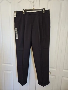 Claiborne Mens Dress Pants Pleat Front Navy Size 40x30 NEW Garment Guard Cuff - Picture 1 of 6
