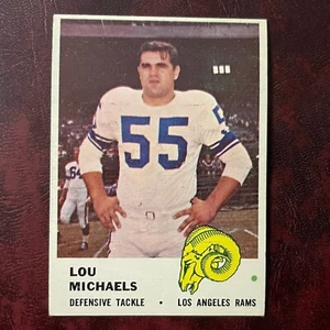 1961 Fleer Set LOU MICHAELS #107 LOS ANGELES RAMS - NR-MINT *HIGH GRADE* - Picture 1 of 2