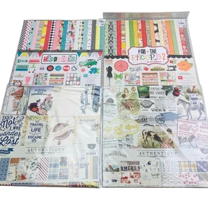 Authentique & Echo Park Sammelalbum Papier Kits 4 Packungen 12x12 Bauernhof Vintage Retro - Bild 1 von 12