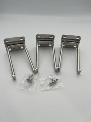 3 Pack Triton Products 4" Double Rod 90° Bend  SS LocHook LocBoard Square Hole - Image 1 of 4
