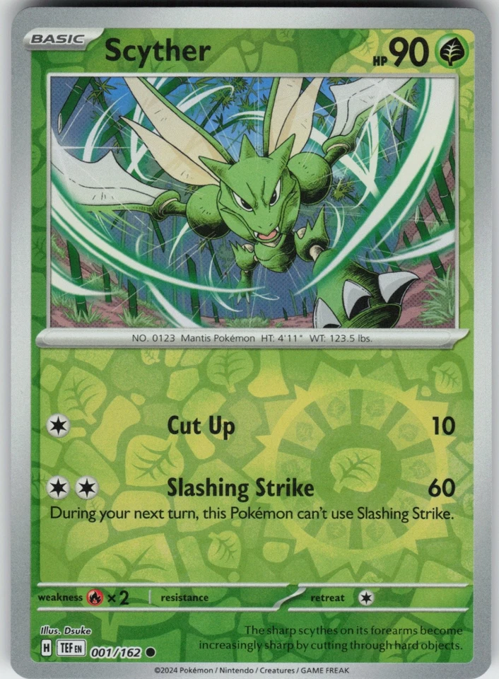 Reverse Holo Scyther 001/162 Common SV05: Temporal Forces NM - Image 1 of 1