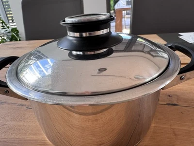 AMC Topf Kochtopf mit Deckel + Visiotherm Durchm.20 cm H11,5 cm 3,1 L ID 49061 - Bild 1 von 4