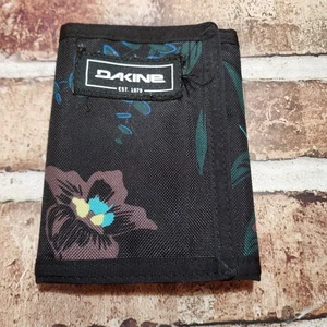Dakine  Wallet Tri fold Flowered Pattern Zip Pocket Multi Function Unisex - Picture 1 of 5