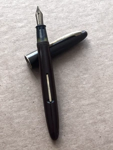 Pluma Estilográfica Sheaffer Craftsman Touchdown De Colección Resina Marrón con Oro 14K Nuevo en Caja - Imagen 1 de 12