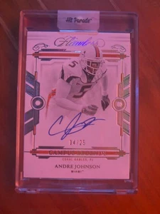 Andre Johnson Panini Flawless 2022 Campus Legends On Card /25 Hit Parade - Bild 1 von 2