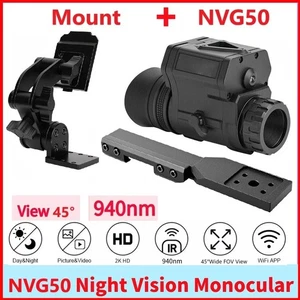 NVG50 helmet digital night vision 45°goggles scope WIFI 940nm IR monocular - Picture 1 of 11