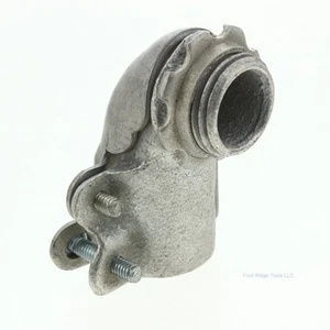 Midwest/Crouse Hinds 1/2" 90-Degree Non-Insulated AC/MC Connector Clamp 736 - Picture 1 of 5