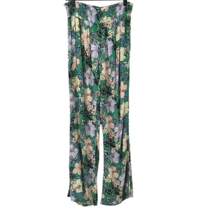 Pantalón O'Neill Mujer Pierna Ancha Playa Surfista Vacaciones Boho Tropical Verde Talla Grande - Imagen 1 de 6