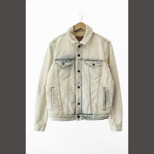 Supreme 16AW Levis Levi's sbiancato sherpa camionista giacca denim 29508 0000 S