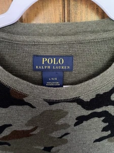 Camisa Polo Ralph Lauren Tejida Gofre Para Hombres Grande Camuflada Ligera Grande Manga Larga - Imagen 1 de 4