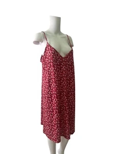 Boohoo Shift Dress Size 18 Womens NEW Red Floral Plus Mini Strappy EU46 RRP £29 - Picture 1 of 12