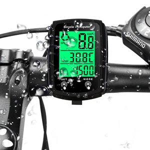 Bicycle Speedometer Waterproof Wired Cycle Bike Computer Odometer LCD Display - Picture 1 of 15