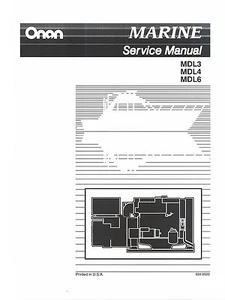 Manual de servicio del generador ONAN Marine MDL3 MDL4 MDL6 - Imagen 1 de 1