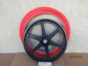 NEW  20'' BICYCLE FRONT MAG 6 SPOKES WHEEL W/TIRE & TUBE   FOR BMX , GT, DINO, 