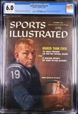 Quiosco Johnny Unitas Sports Illustrated primera portada 5 de octubre de 1959 CGC 6,0 Foto 1 de 2