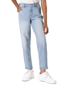 Jordache Girls High Rise Mom Jeans 16 New with Tags Medium Wash Relaxed Tapered - Picture 1 of 12