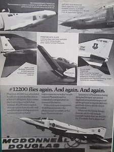 7/1973 PUB MCDONNELL DOUGLAS F-4 PHANTOM 12200 PROTOTYPE AIRCRAFT US NAVY AD - Imagen 1 de 1