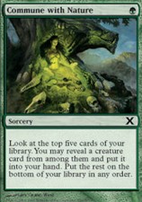 MTG Magic 4x Light Play, English Commune with Nature 10th Edition Fast Shipping