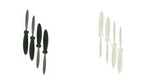 Hubsan X4 H107D 1 Set of 4 Each Black and White 55mm Propellers - Picture 1 of 5