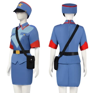 Offizier Jenny Cosplay Kostüm Halloween Outfit süß Hut Uniform Kleid - Bild 1 von 10