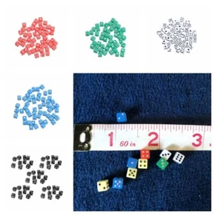 Acryl Mini würfel 6 seitig Party würfel Mikro würfel Glücksspiel-Spiel - Bild 1 von 17