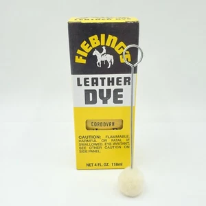 Cordovan FIEBING'S LEATHER DYE 4FL OZ BOOTS SHOES BELTS SADDLES HANDBAGS NOS - Picture 1 of 8