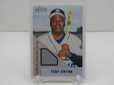 Camiseta usada Tony Gwynn 2002 Bowman Heritage ¡Juego! ¡SAN DIEGO PADRES! Foto 1 de 2