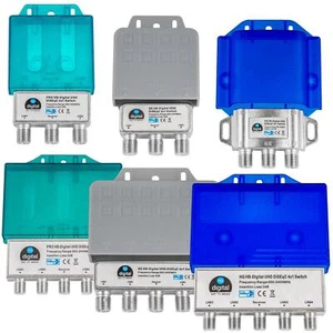 Schalter Umschalter Verteiler DiSEqC SAT Wetterschutz 4/1 Switch 2/1 TV LNB 4K - Bild 1 von 45