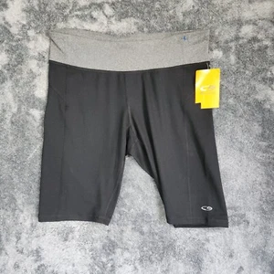 New Champion Bicycle Activewear Leggings Biker Shorts Black Women Medium DuoDry - Picture 1 of 7