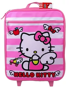 Equipaje de mano para piloto Hello Kitty 17" Softside para niños ruedas rosa nuevo con etiquetas - Imagen 1 de 4