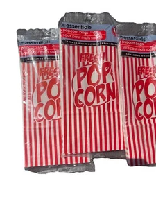 NEW Essentials Retro Popcorn Bags- Concessions/Parties/Movie Night/Etc. {LOT 3} - Picture 1 of 4