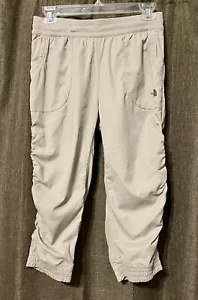 The North Face Girls Aphrodite Motion 2.0 Capri Pants Lightweight Khaki Sz L - Picture 1 of 4