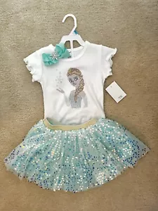 NWT Frozen Elsa Shirt & Sequin Skirt Outfit Toddler Girl - 2T - Picture 1 of 4