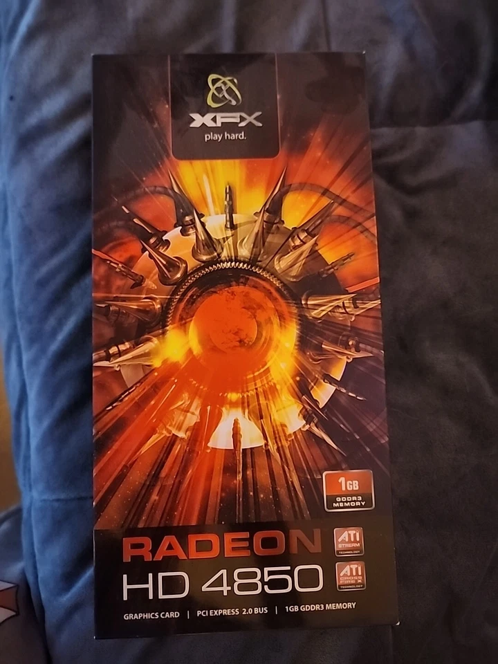 XFX ATI Radeon HD 4850 (HD485XZDFC) 1GB DDR3 SDRAM - BOX ONLY - - Image 1 of 3