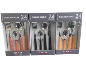 CONFEZIONE POSATE 24 PEZZI EME MADE IN ITALY SET DI POSATE COLORANDO - Imagen 1 de 4