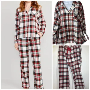 Old Navy Women's Plaid Flannel Pajama Set Shirt And Pants Size XXL NEW! - Picture 1 of 12