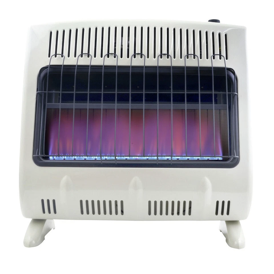 Calentador de montaje en piso de pared de gas natural Mr. Heater Vent Free Blue Flame 30000 BTU Foto 1 de 4