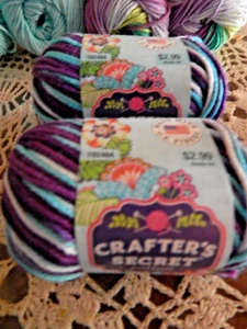 New Crafter's Secret Yarn 100% Cotton dreamy Medium Worsted 2.5oz - Picture 1 of 2