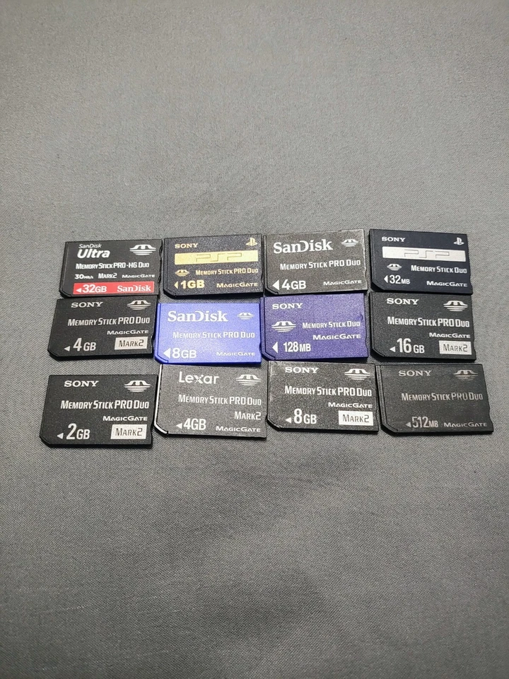 Memory Stick Pro Duo Card for Sony PSP Cybershot 32mb-32gb - You Pick - Image 1 of 1