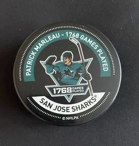 Patrick Marleau Warm Up Puck - San Jose Sharks Record Games Played - Picture 1 of 1