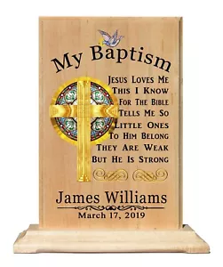 Custom Baptism Gift For Boys and Girls Personalized Christening Gift - Picture 1 of 4