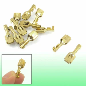 10 Pcs 6.3mm Crimp Terminal Cable Female Spade Connector ✦KD - Picture 1 of 4