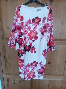Floral Print Dress With Bell Sleeves Size 12 Roman originals - Picture 1 of 2