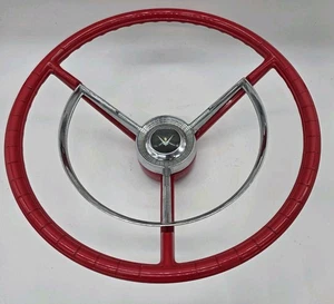 Oem Steering Wheel With Horn Button, 17 Inch, fits 1956 57 Ford Thunderbird - Foto 1 di 17