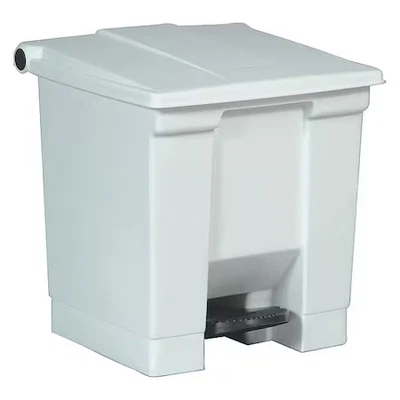 Rubbermaid Commercial Fg614300wht Legacy Step On Container 8 Gal Rectangular - Image 1 of 2